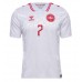 Camisa de time de futebol Dinamarca Mathias Jensen #7 Replicas 2º Equipamento Europeu 2024 Manga Curta